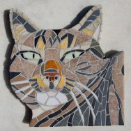 Mozaiek van een kattekop